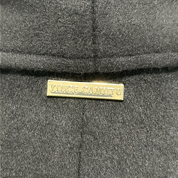 Vince Camuto Black Belted Layered Coat - L - Picture 11 of 16